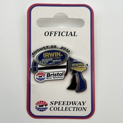2015 NASCAR Bristol Motor Speedway Irwin Tools Night Race Official Event Pin NOS