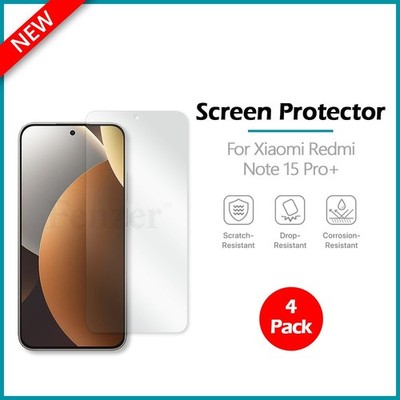 4x For Xiaomi Redmi Note 15 Pro+ Screen Protector w/ cloth