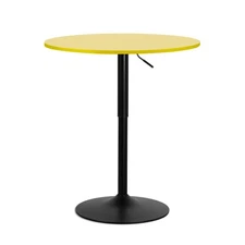 MoNiBloom Round Cocktail Bar Table, 31.5 Inch Adjustable-Height Pub Bistro fo...