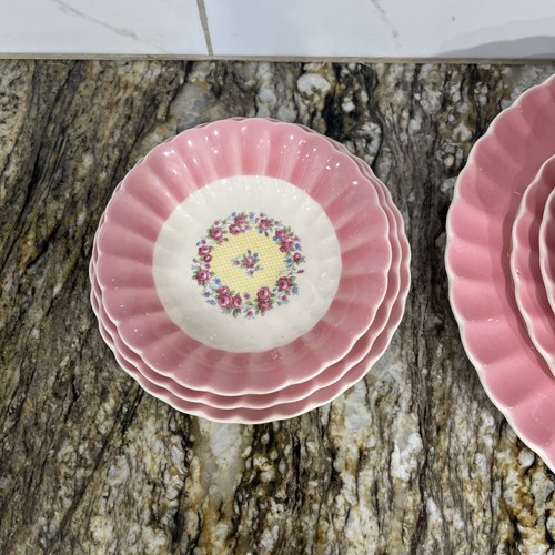 Vintage American Limoges Chateau Rose Menuett 8 Stück Teller und Schüsseln - Bild 2 von 24