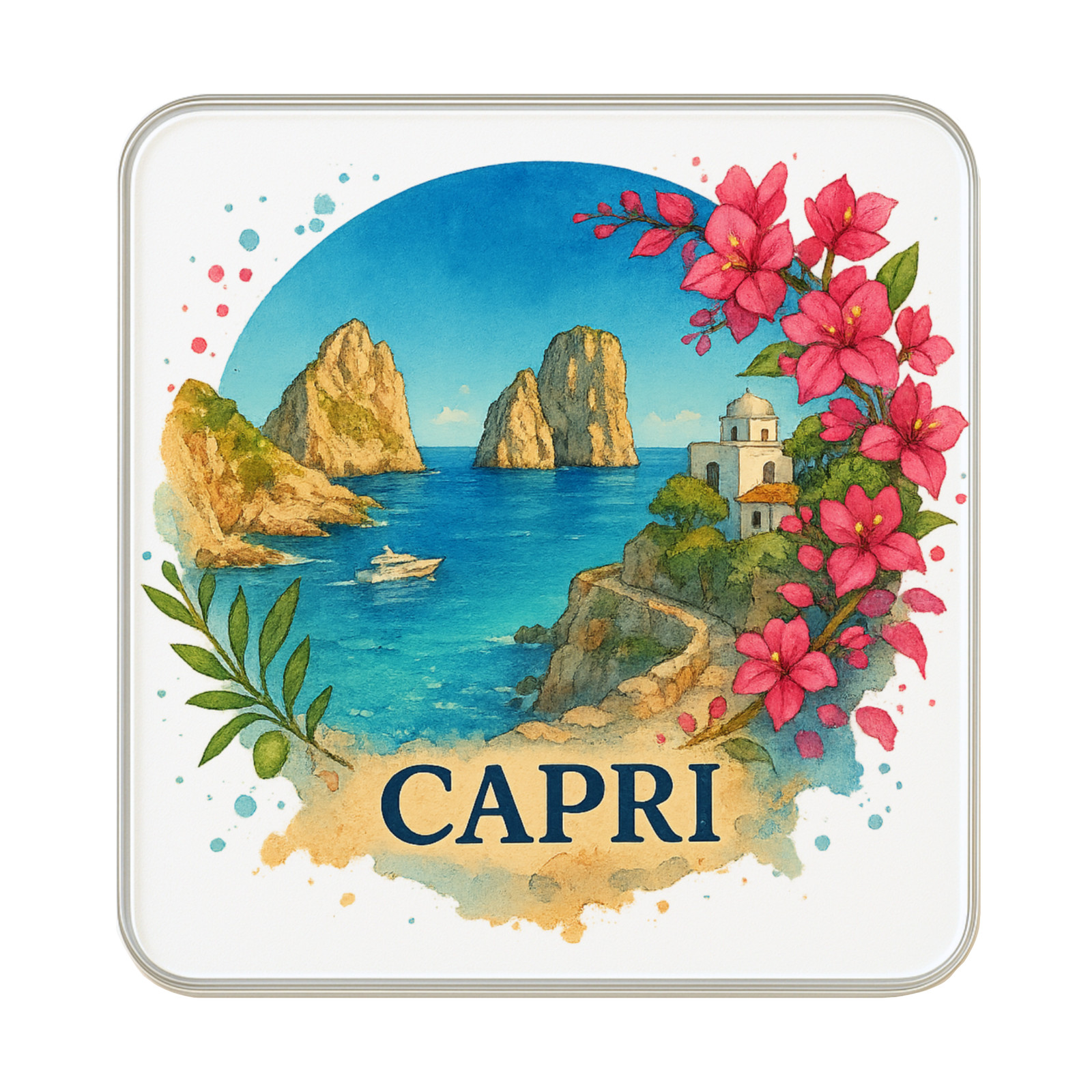 Capri, Italia imán de nevera | regalo coleccionable de recuerdo de viaje