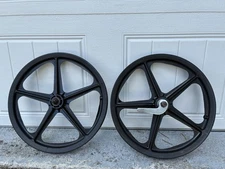 Pair 20” Skyway Black Original Tuff Wheel 1 Bmx Bike Old School BMX From Stroker