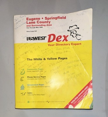 Vintage 1997 USWest Dex Phone Book For Eugene - Springfield / Lane County Oregon