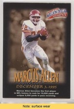 1997 Fleer Million Dollar Moments Contest Marcus Allen #10 HOF READ 0b5