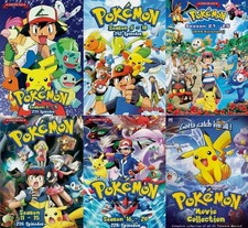Pokemon Series Season 1-25  21 Movies 6 Boxset DVD USA English Version