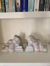 Two Solid Wooden Hand Made Book Ends