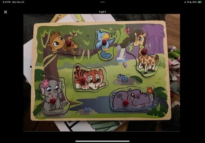 Cute Safari Animal Chunky Puzzle For Babies And Toddlers
