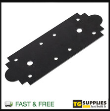 Heavy Duty Black Ornamental Mending Plate Jointing Flat Metal Plate  - 3mm Thick