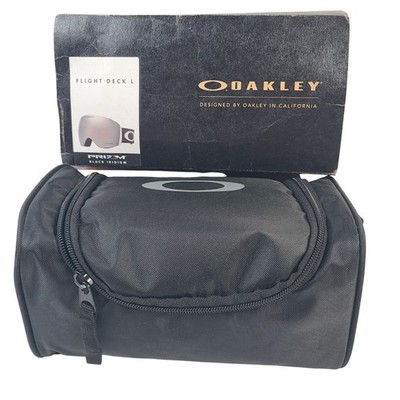 NEW Oakley Flight Deck L Prizm Black Iridium Snow Goggles Case Matte Black Frame