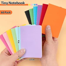 60 Packs Pocket Notebook 2.5" X 4" Mini Notebooks Bulk Thread Stitching Small