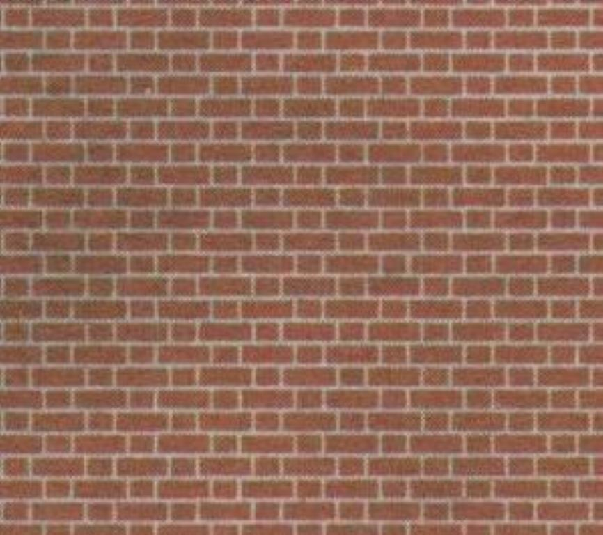 Metcalfe MOO54 Red Brick Sheets Card Kit OO/HO Gauge