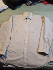 Vintage Van Heusen 417 Button Up Shirt Light Blue Size L 16 34/35