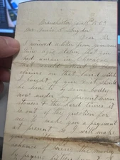 January 1863 Embossed American Flag with Scroll Handwritten Letter