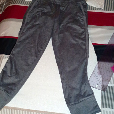 Reebok Boys Gray Jogger Pants Tapered Leg Size 6 Waist 10.5 in