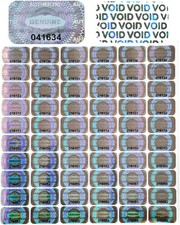 dose not apply 300 Pcs Authentic Hologram Labels/Stickers 300PCS, Silver