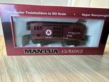 NIB MANTUA CLASSIC HO SCALE WOODEN VINTAGE FREIGHT 1860 HORSE CAR UNION LINE