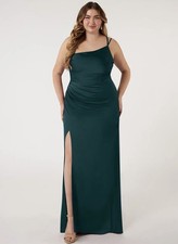Azazie Women's Eren Mermaid One Shoulder Satin Bridesmaid Dress