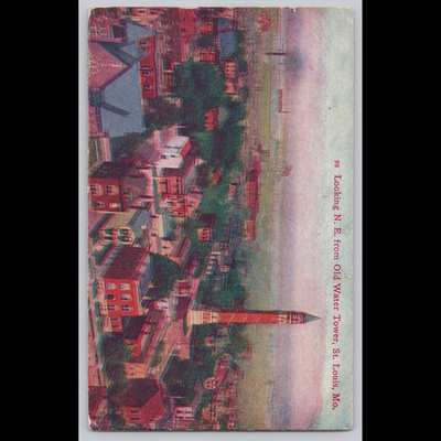 #ad Postcard Looking N.E. from Old Water Tower St. Louis MO $14.44