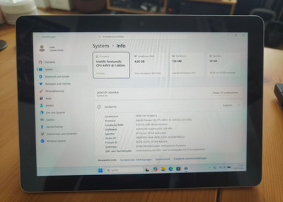 Microsoft Surface GO 1 gen Pentium 4415Y 4GB RAM 64GB SSD Windows 11 Pro
