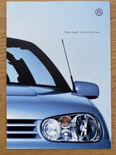 VOLKSWAGEN GOLF CABRIOLET Mk4 BROCHURE (S SE AVANTGARDE COLOUR) ENGLSH 1998 1999