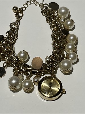 NY&Co Bracelet Watch Women 24mm Round Dial Gold Tone