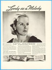 1937 Ipana Toothpaste Bristol Myers Tooth Paste Lovely as a Melody Photo Ad