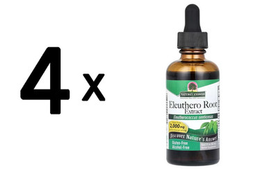 4 x Natures Answer Eleuthero Root Extract - 60 ml. (312,29 EUR/L)