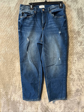 Nicole Miller Nomad High Rise Relaxed Straight Jeans Dark Wash Size 8 783