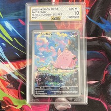 Pokémon TCG Clefairy 94/88 Perfect Order Illustration Rare AGS 10 Gem Mint