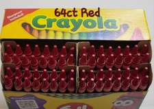 64ct Crayola Crayons (Red) Single Color Bulk Lot Wax Melting Crafts
