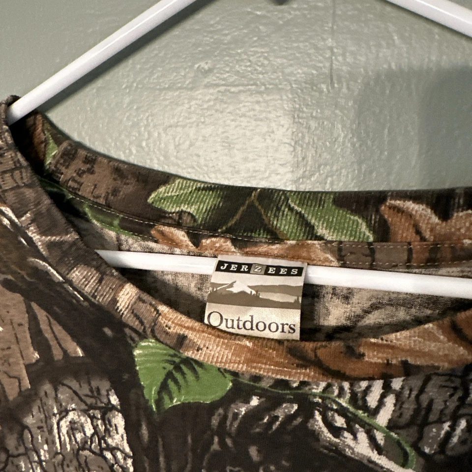 Vintage Jerzees Outdoors T Shirt Mens 3XL Camo Trebark By Lynch Made In USA - Image 3 of 4