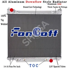 3 Row Aluminum Radiator Fit 1995 1996 1997 Ford F250 F350,7.3L Diesel Super Duty