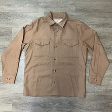 FILSON Mackinaw Cruiser Jacket Mens 42 Wool Brown Button Made in USA Seattle