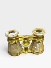 Pair of French Brass and Mother-of-Pearl Opera Glasses Circa 1900