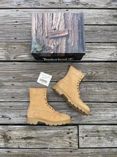 Stivali impermeabili vintage in pelle Timberland 8" pollici 10081 hip hop 8,5 made in USA