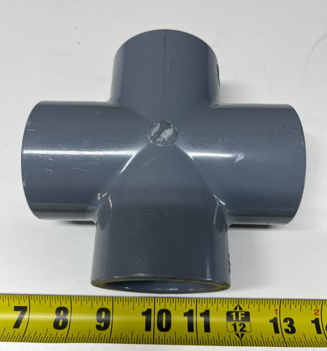 2" Spears 820-020C Cross Fitting Schedule 80 CPVC Gray Socket Connections USA
