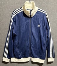 Adidas Original Classic Beckenbauer Track Top Collared Retro Jacket Men Sz 2XL