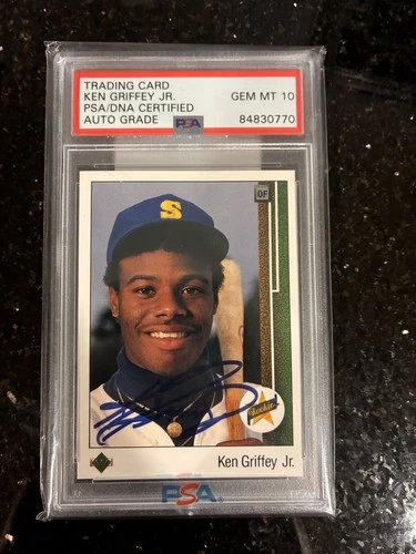 Ken Griffey Jr. HOF Signed Autograph 1989 Upper Deck Rookie Card # 1 PSA 10 Auto