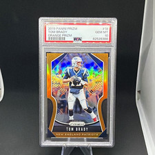 Panini 2019 Prizm Tom Brady #18 Orange Prizm /249 PSA 10 New England Patriots