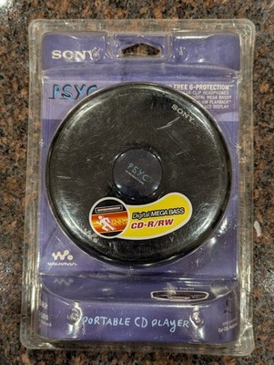 D-EJ010 Sony CD Player Walkman Black Digital Megabass R/RW  FACTORY SEALED NEW