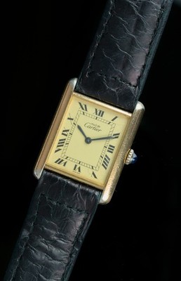 Cartier Tank Handaufzug 23mm vergoldet Cal 78-1