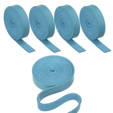 5 Pcs 3/8" Flat Leather Strap, 40" Length PU Leather Strip Navy Blue
