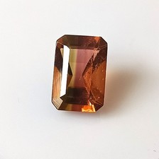 7X10 mm Emerald Cut Bi Color Tourmaline Faceted Natural Loose Gemstone 3.00 CTS