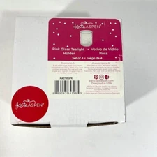 Kate Aspen Pink Glass Tea Light Holder- Set of Four- Tea Lights Included