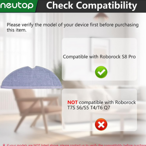 Confezione da 8 pastiglie di ricambio per mop compatibili con robot aspirapolvere Roborock S8 Pro Ultra - Foto 3 di 6