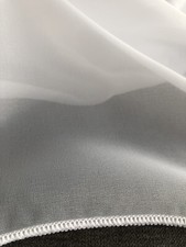 Gardinen Vorhang Stoff Meterware rein weiß Höhe 3,00m Seidenschimmer transparent