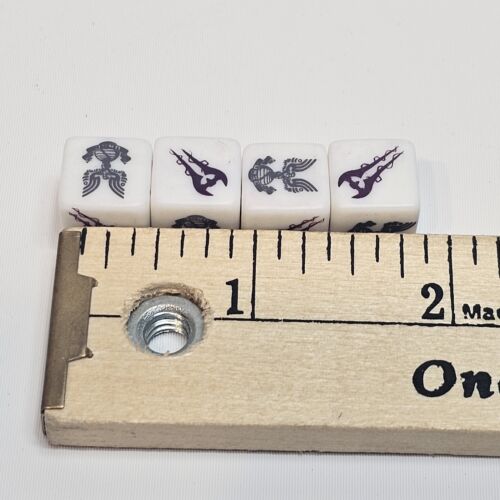 (4) 2008 Halo Interactive Strategy Board Game Dice Die Replacement Parts Only - Picture 2 of 2