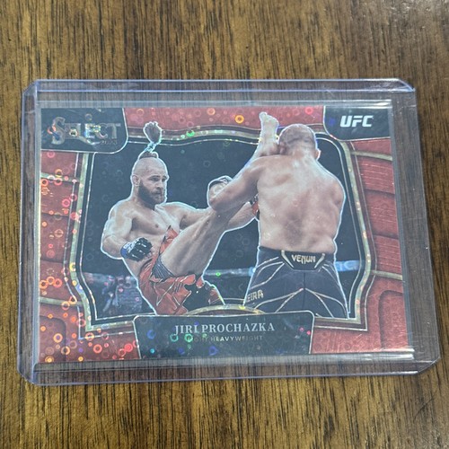2023 Panini Select UFC Jiri Prochazka Octagon Side Red Disco Prizm /99 No. 144 - Picture 2 of 3