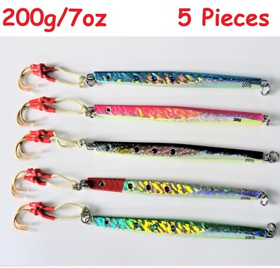 5 pcs Speed jigs 200g/7oz Vertical Knife Butterfly Saltwater 5 pcs Speed jigs 200g/7oz Vertical Knife Butterfly Saltwater