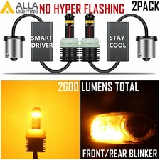 Alla Lighting  7507 Front/Rear Turn Signal Light Bulb Amber Blinker Lamp CANBUS